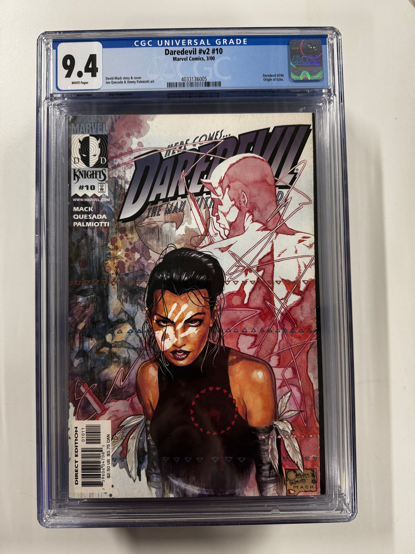 DAREDEVIL, VOL. 2 #10 | MARVEL COMICS | 2000 | A | 9.4 GCG SLAB GRADED COMIC