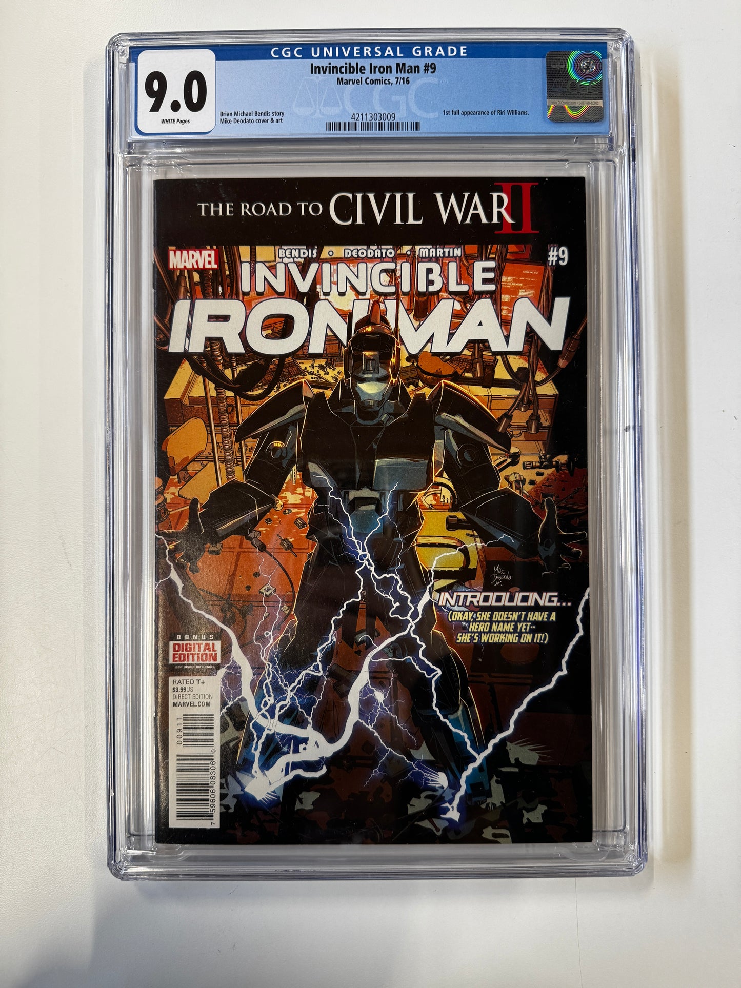Invincible Iron Man #9 | MARVEL COMICS | 2016 | A | 9.0 GCG SLAB GRADED COMIC