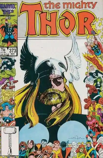 THOR, VOL. 1 #373 | MARVEL COMICS | 1986 | A MARVEL 25TH ANNIVERSARY COVER | WANTED KEY ISSUES 🔑