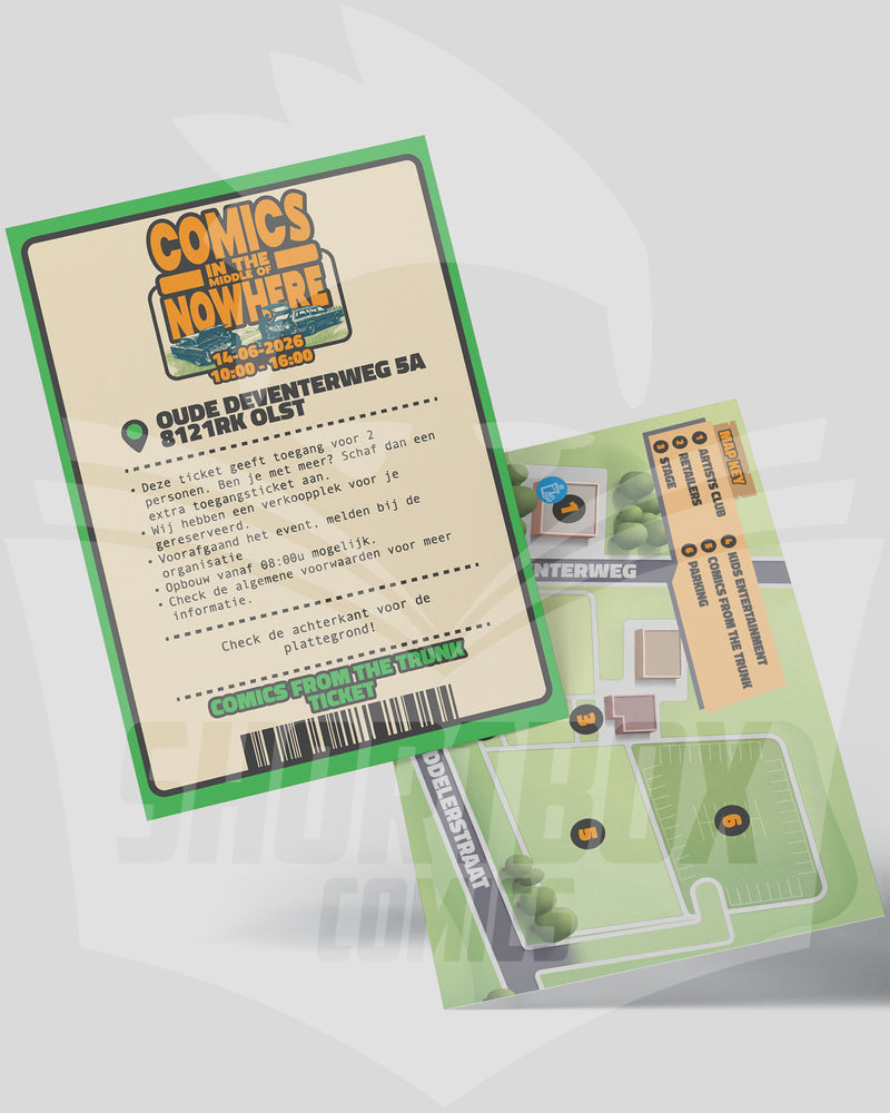 COMICS FROM THE TRUNK (SELLERS) TICKET | COMICS IN THE MIDDLE OF NOWHERE