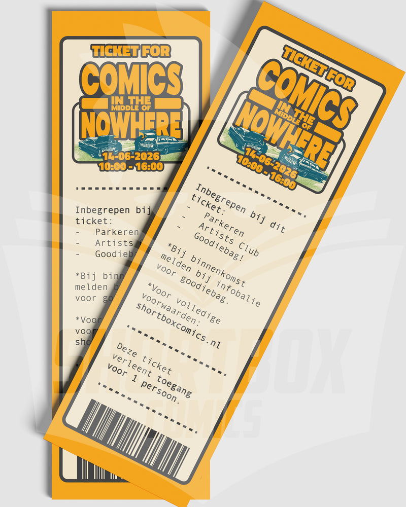 EARLY BIRD TOEGANG TICKET – COMICS IN THE MIDDLE OF NOWHERE