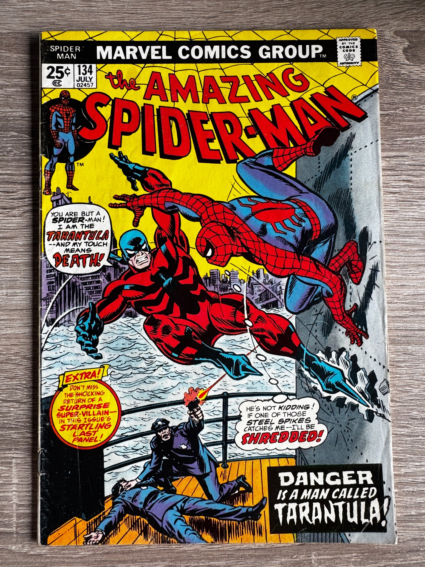 THE AMAZING SPIDER-MAN, VOL. 1 #134 | MARVEL COMICS | 1974 | A EST GRADE 4.5 -5.5