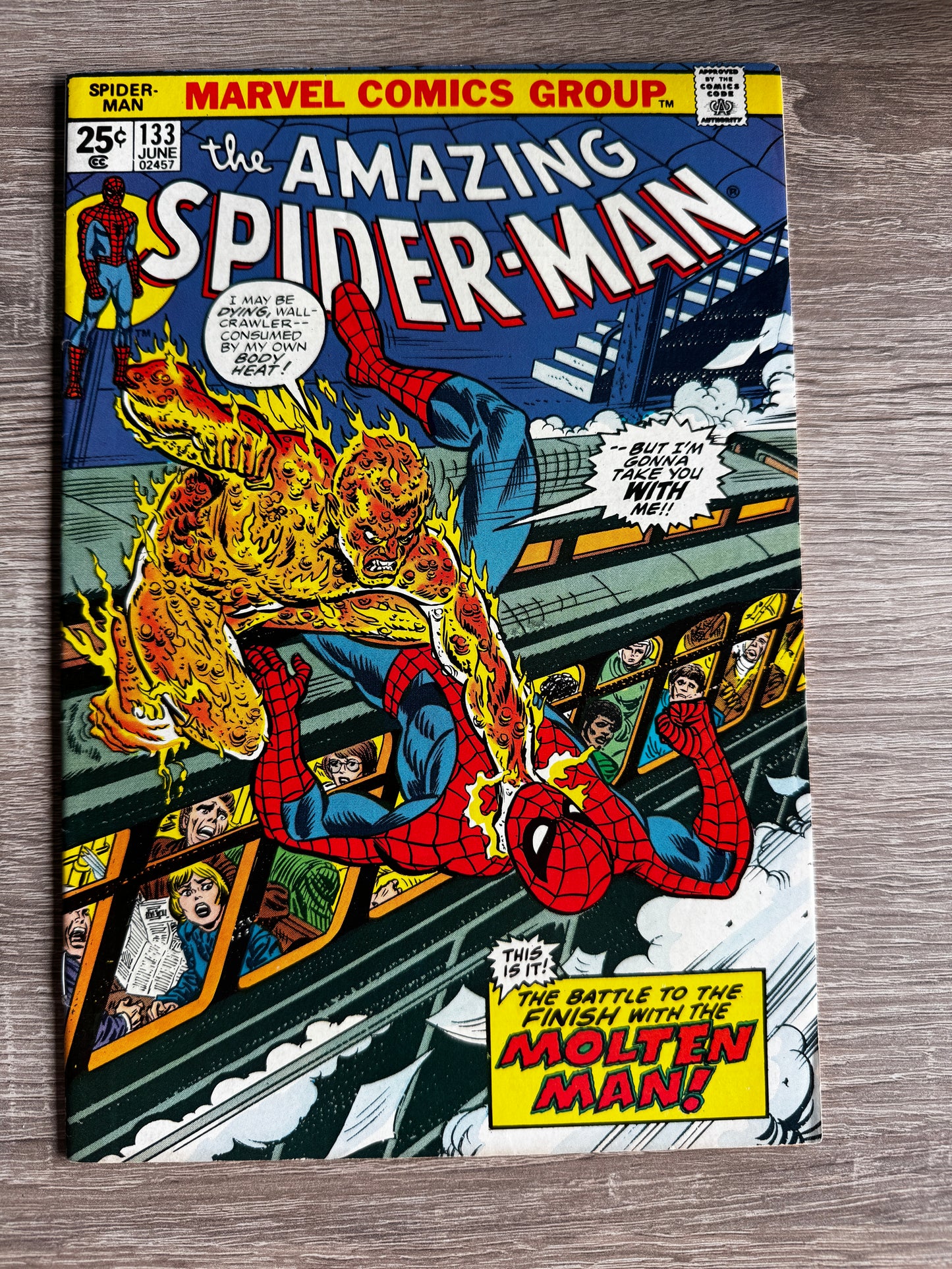 THE AMAZING SPIDER-MAN, VOL. 1 #133 | MARVEL COMICS | 1974 | A EST GRADE 5.5 -6.5