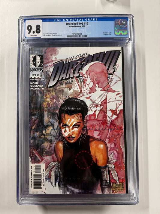 DAREDEVIL, VOL. 2 #10 | MARVEL COMICS | 2000 | A | 9.8 GCG SLAB GRADED COMIC