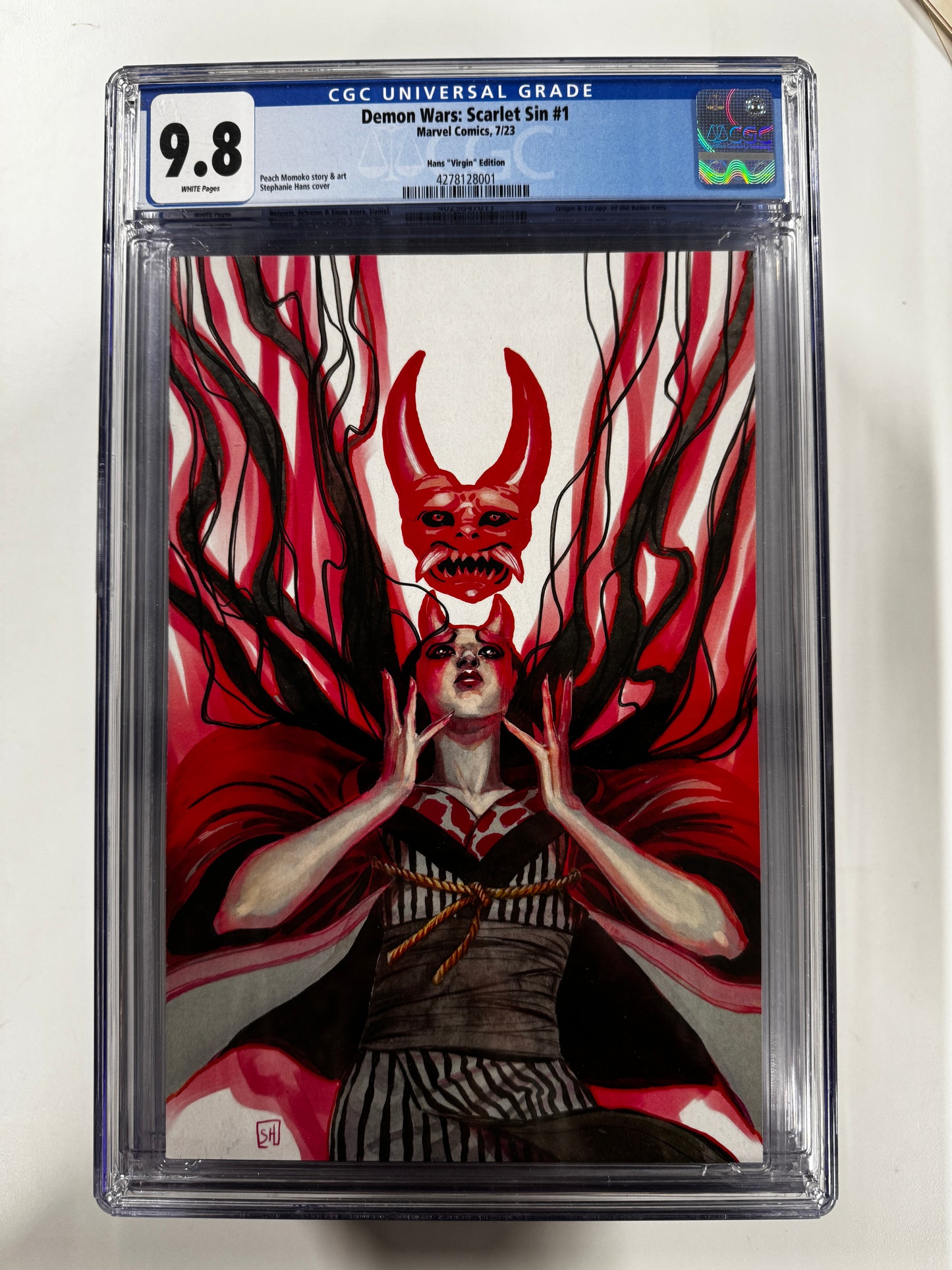 DEMON WARS: SCARLET SIN #1 | MARVEL COMICS | 2023 | H | 9.8 GCG SLAB GRADED COMIC