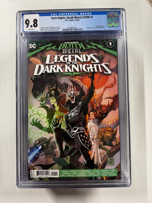 DARK NIGHTS: DEATH METAL - LEGENDS OF THE DARK KNIGHTS #1 | DC COMICS | 2020 | A | 9.8 GCG SLAB GRADED COMIC
