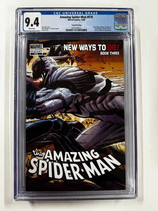 THE AMAZING SPIDER-MAN, VOL. 2 #570 | MARVEL COMICS | 2008 | E | 9.4 GCG SLAB GRADED COMIC