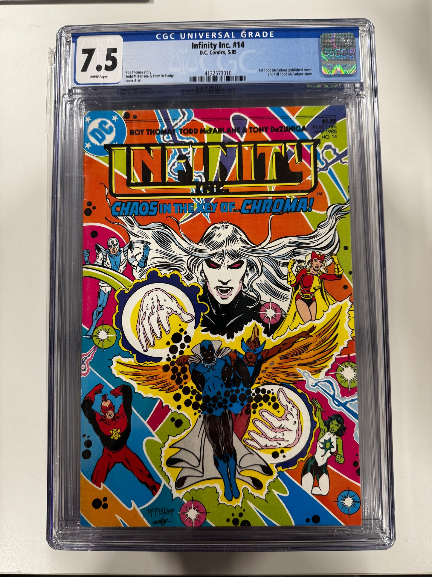 INFINITY INC., VOL. 1 #14 | DC COMICS | 1985 | 7.5 GCG SLAB GRADED COMIC