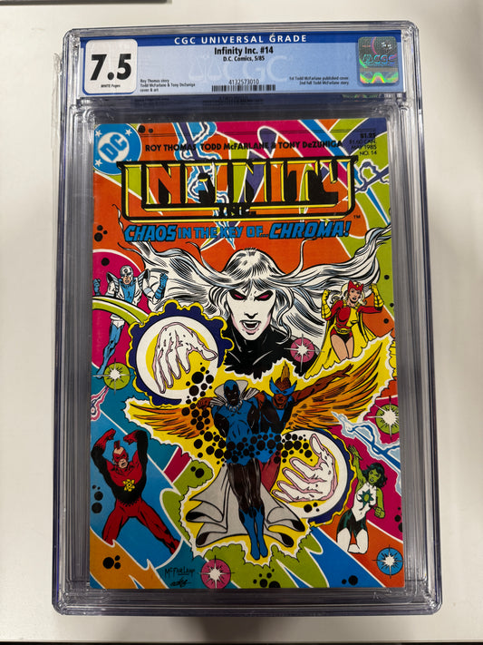 INFINITY INC., VOL. 1 #14 | DC COMICS | 1985 | 7.5 GCG SLAB GRADED COMIC