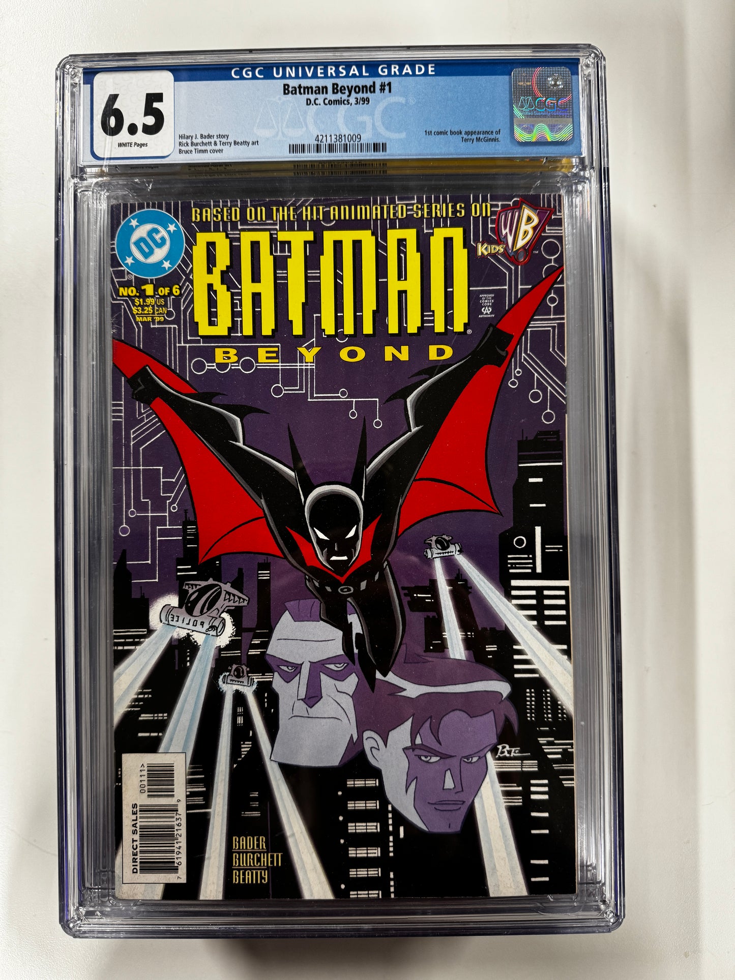 BATMAN BEYOND, VOL. 1 #1 | DC COMICS | 1999 | A | 6.5 GCG SLAB GRADED COMIC