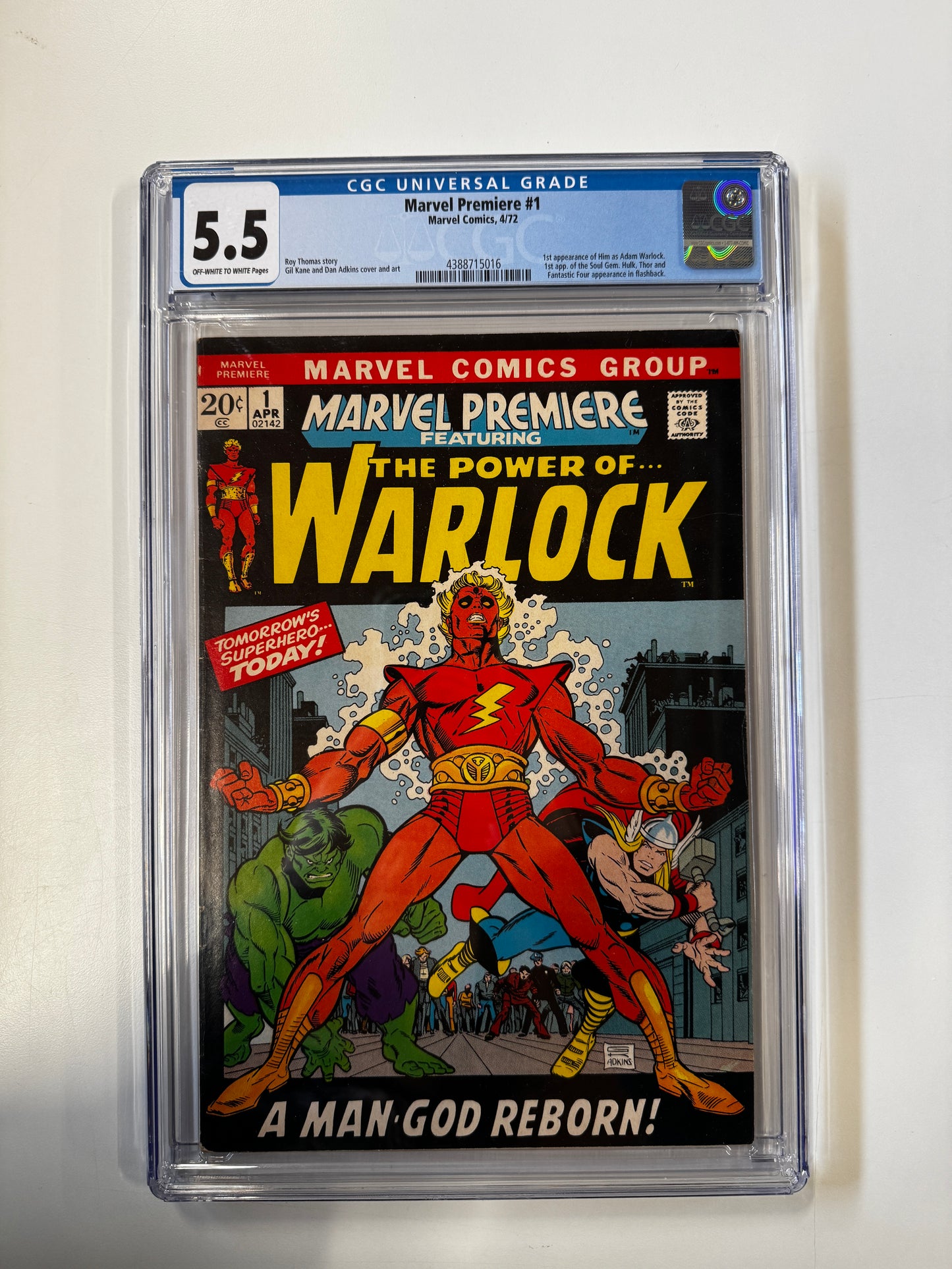 Marvel Premiere #1 | MARVEL COMICS | 1972 | A | 5.5 GCG SLAB GRADED COMIC