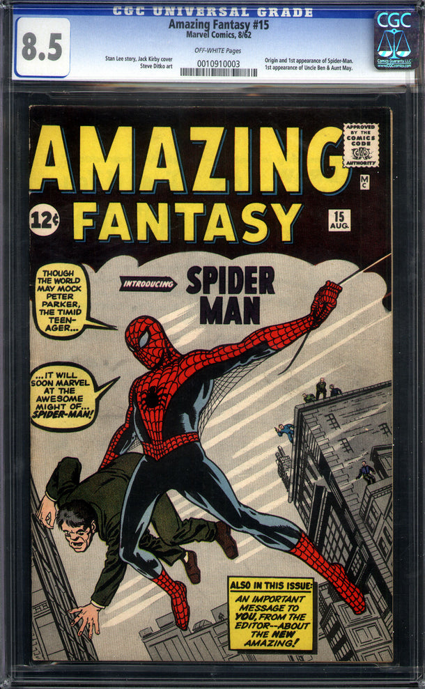 Example of a VF+ 8.5 graded comic