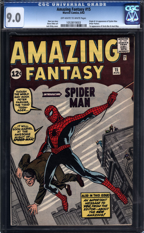 Example of a VF/NM 9.0 graded comic