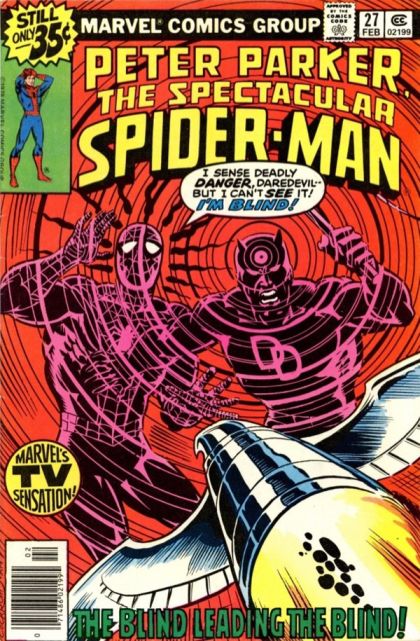 THE SPECTACULAR SPIDER-MAN, VOL. 1 #27 | MARVEL COMICS | 1979 | B NEWSSTAND | 1st artwork on Daredevil by Frank Miller (HIGH GRADE MIN 8.0)  | 🔑