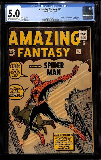 Example of a VG/FN 5.0 graded comic